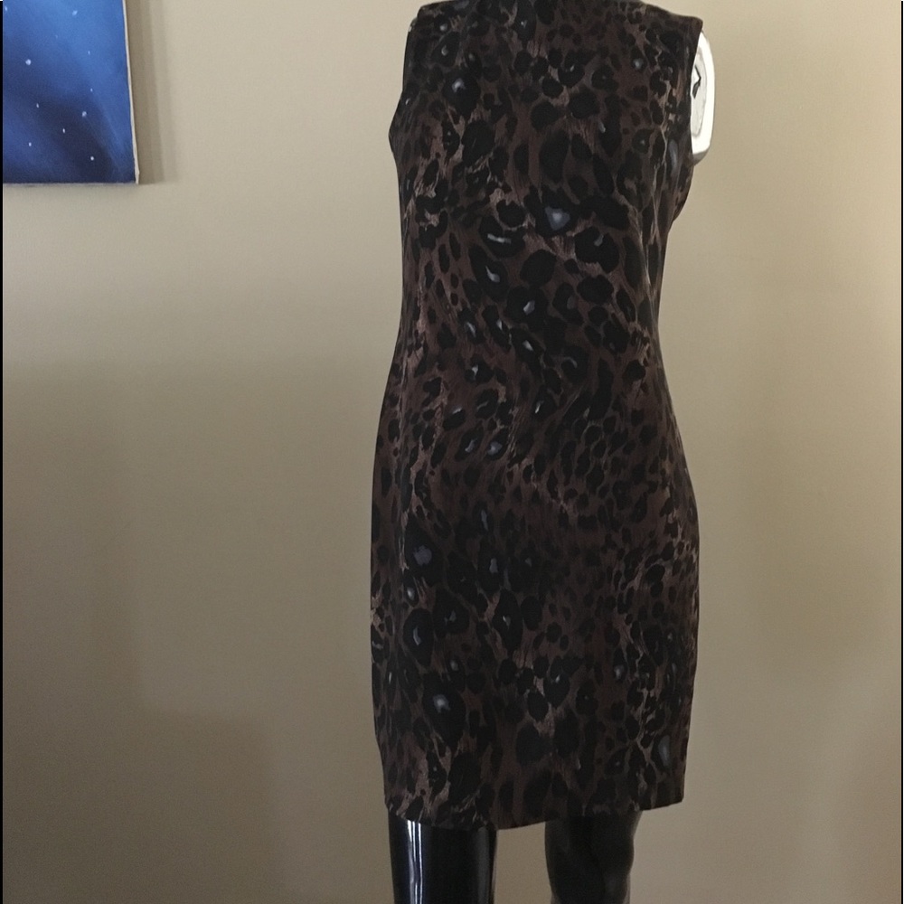 Animal print cocktail dress